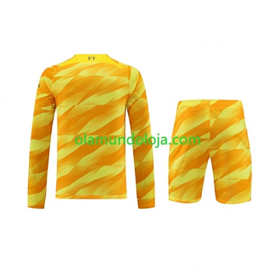 Camisola Liverpool Guarda-redes Criança Equipamento Terceiro 2023-2024 Manga Comprida